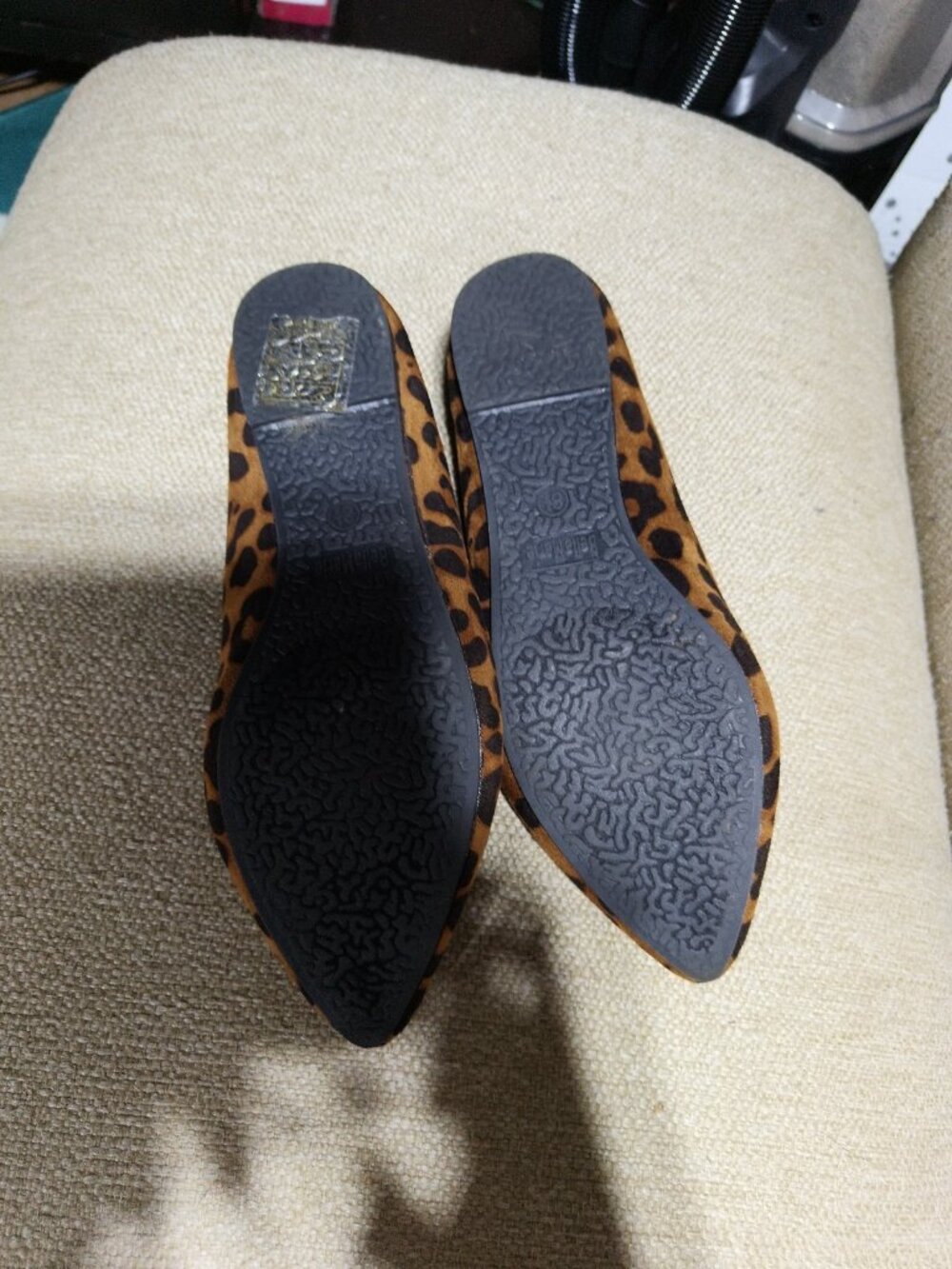 Bella Marie Angie-53 Women's Classic Pointy Toe Ballet Flats Leopard Suede 8.5 - Picture 5 of 5